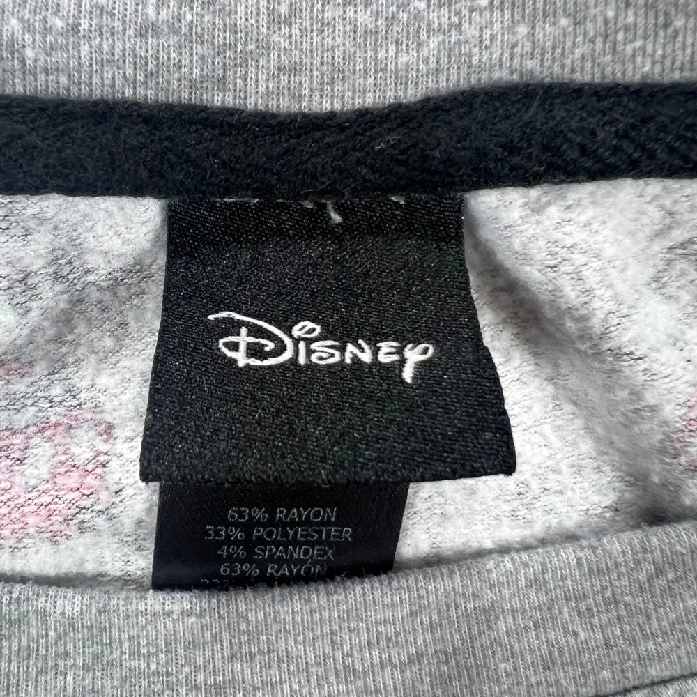 DISNEY Mickey Mouse Pajama Set Womens Small Gray All Over Print PJs Cozy - Picture 5 of 16